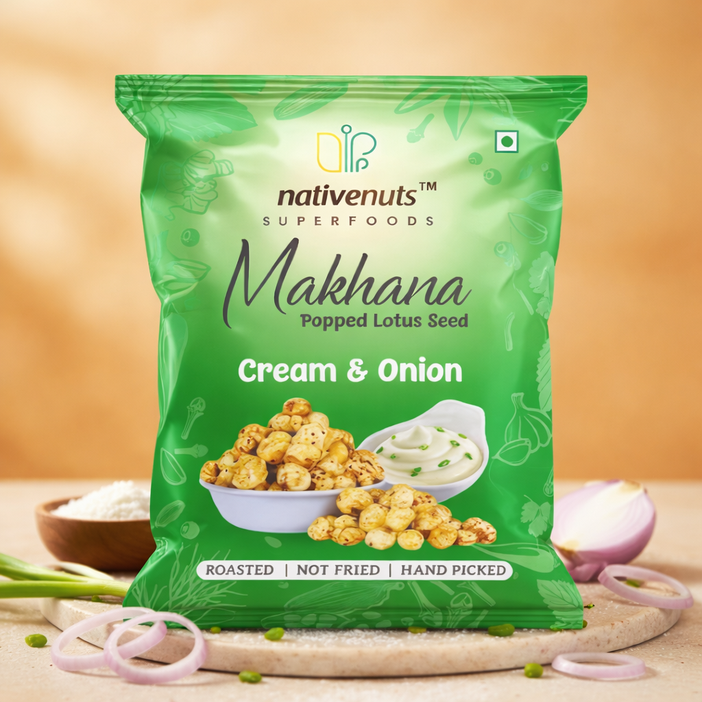 Cream Onion Makhana | Premium Roasted Makhana Snack