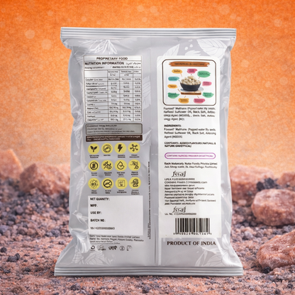 Black Salt Pillow Pouch Roasted Makhana | Crunchy Fox Nut Snack