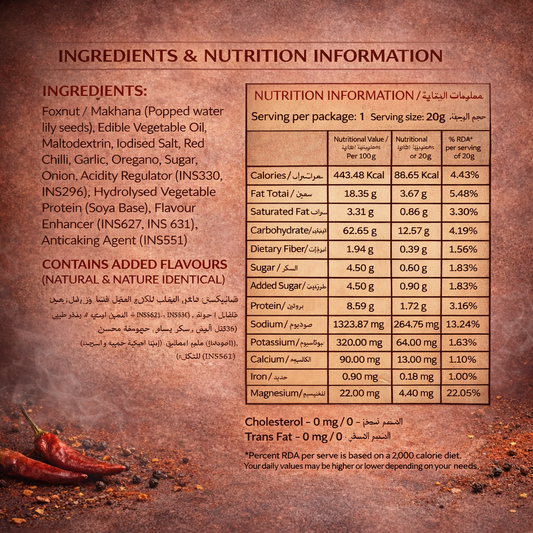 Peri Peri Makhana | Premium Roasted Makhana Snack